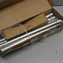 Silver Double Curtain Rod, 84 to 120 Inch Long Dual Curtain Rods with Aluminium Modern End Cap Finial, 1 Inch Adjustable Heavy Duty Window Treatment Rod, Telescopic Metal Double Drapery Pole Set