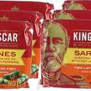 King Oscar Wild Caught Sardines in Extra Virgin Olive Oil, Hot Jalapeno Peppers, 3.75 Ounce (Pack of 12) (3480000656) (EXP 01/15/31)