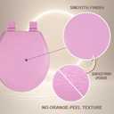 Toilet Seat, Slow Close, Soft Touch, Ultra-Smooth Matte Finish (No Orange-Peel Texture), Premium Moulded Wood, Quick Release, PIKLiDS (Pink, Round)