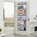 Weekly Kids Clothes Organizer for Daily Activity, Over Door Portable Kids School Clothing Storage with 3 hooks (Beige - 2 Set)