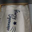 Starry Dynamo 60-Inch Beaded Scalloped Christmas Tree Skirt in Foam-Lined Satin, Button-Loop Closures, Pearl White