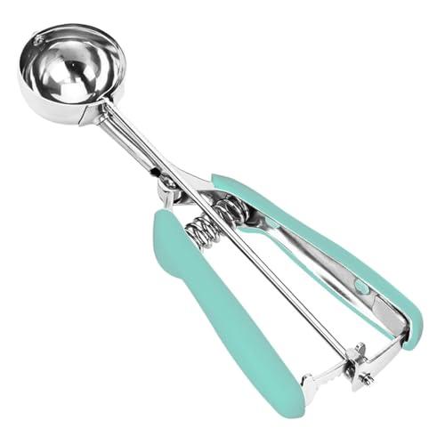 Ice Cream Scoop, 18/8 Stainless Steel Cookie Scoop, Cookie Scoops for Baking, 2.5Tbsp/42ml/1.4 oz Cookie Dough Scoop, Ice Cream Scooper with Trigger Release, Cookie Scooper for Baking(Mint Green)