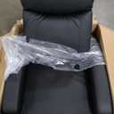 Sweetcrispy Recliner Chair PU Leather Recliner Sofa No Massage, Home Theater Seating with Lumbar Support, Adjustable Push Back Overstuffed High-Density Sponge Reclining for Living Room, Black (34.3"D x 26.7"W x 38.6"H (No Massage))