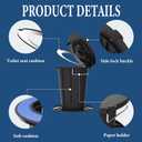 Upgraded Retractable Portable Toilet with Cushion, Adjustable Height Camping Toilets with Lid for Adults and Kids, Compact Portable Potty for Camping, Car, Travel, Boat, Tent and Emergency Use