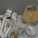 2-Layers Boho Rattan Chandelier 8-Lights Rustic Industrial Pendant Light Large Adjustable Pendant Lighting Fixtures for Kitchen Island Dining Living Room, Dia 41, UL Listed