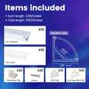 Muzata 10Pack 3.3FT/1M V Shape LED Channel Silver Aluminum LED Strip Diffuser Channel with Milky White Cover Frosted Corner Lighting Easy Installation V1SW WW 1M