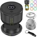 Electric Mason Jar Vacuum Sealer, Auto Stop Mason Jar Vacuum Sealer Kit for Wide Mouth and Regular Mouth canning lids with Food Storage Labels for Freshness and Preservation