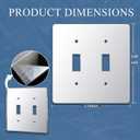 4PC Mirror Light Switch Plates Duplex Toggle 4.72" X 4.72" Switch Light Cover Durable Wall Plates Outlet Covers Acrylic Mirrored Decorative (1-Gang Duplex Toggle)