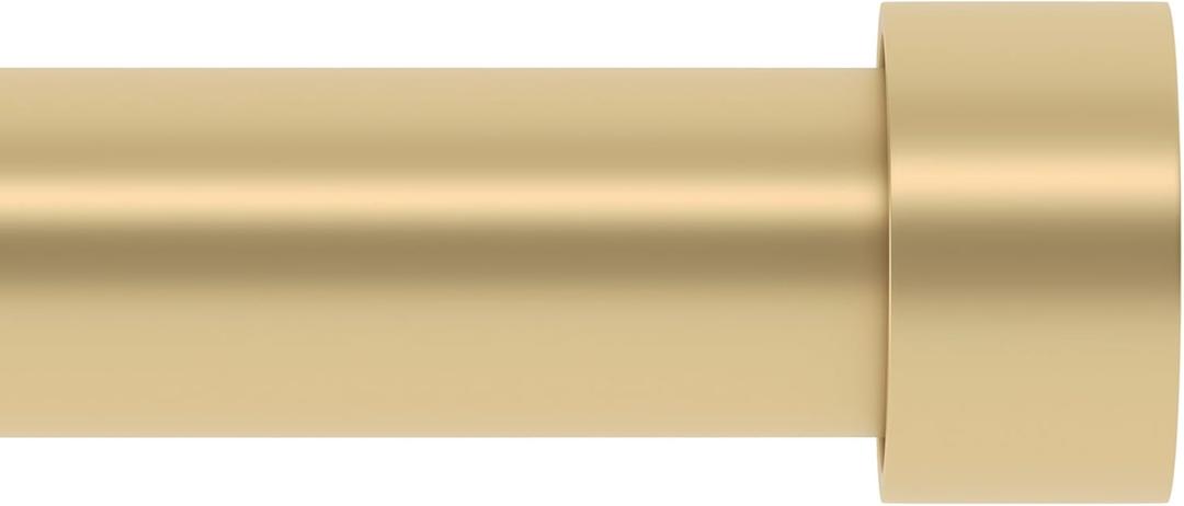 Gold Extra Long Curtain Rod 30 to 240 inch, Heavy Duty Curtain Rods for Windows with Modern End Caps, 1 inch Drapery Rods Set for Outdoor Patio, Adjustable Curtain Rod for Room, Gold