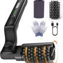 YKYI Electric Grill Brush - Cordless Rechargeable BBQ Cleaner with 180° Adjustable Head, 2600mah High-Torque Power Rotary BBQ Scrubber for Outdoor Stainless Steel Cast Iron Grates (Black)