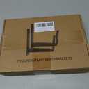 Window Box Brackets, Adjustable Heavy Duty Window Planter Box Brackets, Width Range: 4.412 Inches (1133 Cm), with 75 Lbs Capacity, Black (Wall-Mounted, 4)