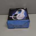 BENGOO Pro Gaming Headset for PS4 PS5 PC Xbox One Controller, Noise Cancelling Over Ear Headphones with Mic, LED Light, Bass Surround, Soft Memory Earmuffs for Laptop Mac - White