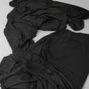 Obstal 6ft Stretch Black Spandex Table Cloth for Standard Folding Tables - 2 Pack Universal Rectangular Fitted Tablecloth Protector for Wedding, Trade Show, Vendor Stand