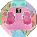 EcoBark Step in Dog Harness - Eco-Friendly Dog Harnesses for Small and Medium Breed Dogs - Reflective and Adjustable Body Halter Vest - Soft Mesh Toy Breed Harness (Baby Pink), Size: Large -17 to 19 lbs -Chest Up to 18 in (Pack of 1)