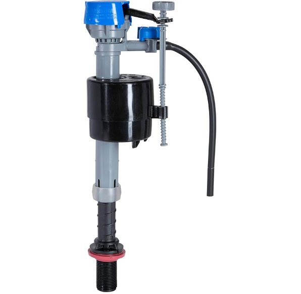 Fluidmaster 400H-002 Performax Universal Toilet Fill Valve High Performance Tank and Bowl Water Control, 1-Pack, Multicolor & Korky 528 Toilet Fill Valve, Universal, Black