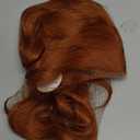 SUKRI 46 Ginger Synthetic Lace Front Wigs for Women -26 Inch Long Wavy Pre Plucked Lace Front Wig Heat Resistant Orange Synthetic Hair Natural Hairline For Daily Party Use