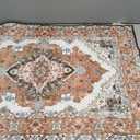 Noahas Front Door Mat Indoor Outdoor Entrance,2x3 Small Orange Area Rugs Vintage Machine Washable Rugs Non-Slip Low Pile Carpets for Entryway Porch Bathroom Kitchen Bedroom Laundry Room Home Decor