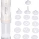 Electric Cookie Press Set, Cookie Press Gun Cookies Press Cake Cookies Maker Kit with 12 Discs and 4 Icing Tip for DIY Cookies Decoratin