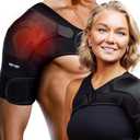 ZENKEYZ Shoulder Brace for Women & Men, Torn Rotator Cuff Shoulder Support, Copper Shoulders Compression Sleeve - Tendonitis, Injury Pain Relief Arm Sleeves for Men & Women, Left & Right (Black, S/M)