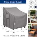 Patio Chair Covers Waterproof, Heavy Duty Outdoor Furniture Covers Fits up to 29W x 30D x 36H inches -2 Pack
