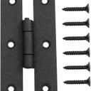 Renovators Supply Manufacturing Black H Cabinet Hinges 3 in. Wrought Iron Kitchen Cabinet Hinge with Hardware (Pack of 1)