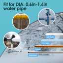 Water Pipe Heat Blanket 78.7 x 6.3 with 4.9 ft Power Cord, 110V, Max Temp 65, Aluminum Foil Freeze for Metal & Plastic Pipes Freeze Protection