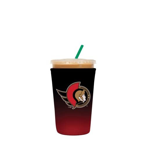 Sok It JavaSok NHL Hockey Iced Coffee & Cold Soda Insulated Neoprene Cup Sleeve (Ottawa Senators, Medium: 22-28oz)