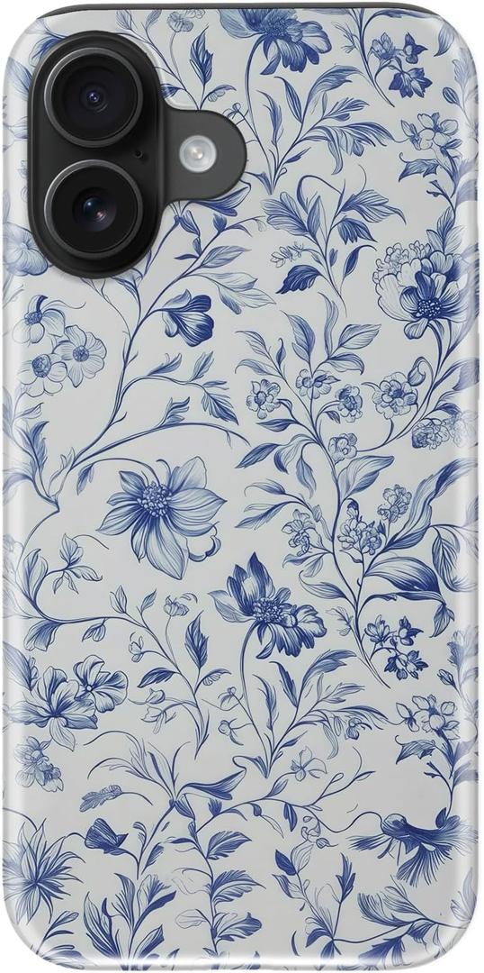 DEENAKIN for iPhone 16 Plus Case,Aesthetic Floral,MagSafe Compatible