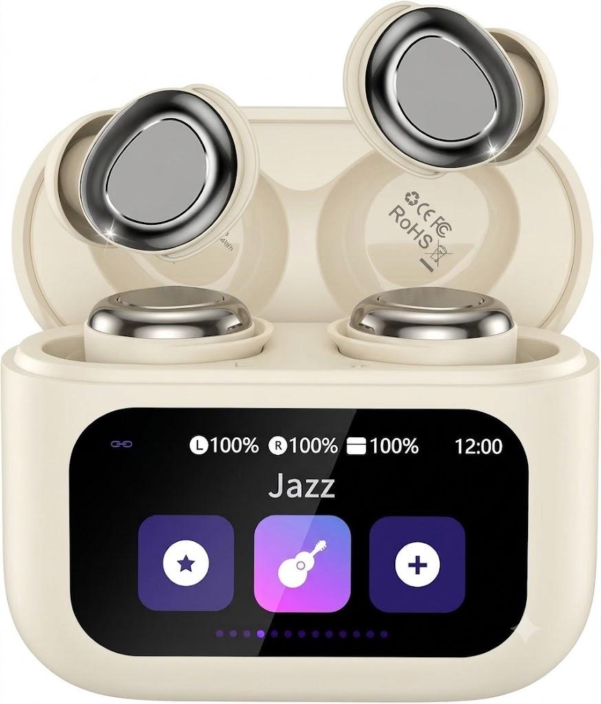 Sleep Earbuds Bluetooth in Ear Touch Screen Sleep Headphones, Small Design Mini Sleep Earbuds for Side Sleepers, 48H Playtime Sleep Earphones Clear Calls, Darkblack
