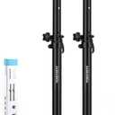 Vondynote Set of 2 Short Speaker Poles for Subwoofer - Mini Pole Mount Height Adjustable With M20 Threaded and 35mm Adapter Extender