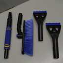 34" Extendable Ice Scrapers for Car Windshield 2-in-1 Snow Brush for Car Snow Scraper for Car Snow Scraper and Drush with Ergonomic Foam Grip for Cars, Trucks, SUVs with 360 Pivoting Brush Head Blue