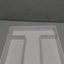 WENPACK 12.5" Cardboard Letter Shaped Mache Decorative Strawberries Fillable Sweets Candy Box with Clear Lid (White, T)