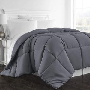 Beckham Hotel Collection 1300 Series - All Season - Luxury Goose Down Alternative Comforter - Full/Queen - Gray Beckham Hotel Collection 1300 Series - All Season - Luxury Goose Down Alternative Comforter - Full/Queen - Gray