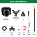 Drip Irrigation System, 2026-Upgrade 100Ft 1/4" Garden Watering System with 24 Pcs 360 Adjustable Copper Nozzles, DIY Kit for Garden, Lawn, Greenhouse, Raised Beds & Outdoor Plants