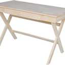 International Concepts Cross Leg Desk, Unfinished