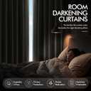 ANRODUO Ivory White Velvet Curtains 108 Inches Long Blackout Thermal Insulated Soundproof Curtain Privacy Room Darkening Curtains Grommet Window Drapes for Bedroom Living Room 42 x 108 Inch Set of 2