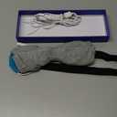 Ezona Heated Eye Mask, Warm Eye Compress Mask for Dry Eyes, USB Electric Eye Heating Pad with Temperature & Timer Control, Dry Eyes, Blepharitis, Sinus Migraine (Blue)