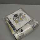 Graduation Decorations 2026 Black and Gold Grad Party Supplies with Disposable Plates, Napkins, Tablecloth, Cups and Congrats Grad Banner for 24 Guests - Graduation Party Decorations