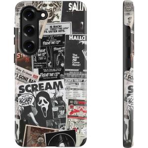 DEENAKIN for Samsung Galaxy S23 Plus Case Cute,Aesthetic Dark Academia Halloween Scream Phone Case,Compatible with Magsafe,Trendy Cool Retro Protective Slim Silicone Phone Cover for Women Girls