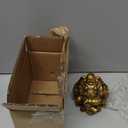 Fengshui Buddha Statue for Lucky & Happiness God of Wealth,Laughing Buddha on Emperor`s Dragon Chair,Brass Buddhist Statues and Sculptures Home Decor Congratulatory Gifts (Medium)