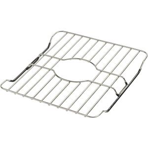 SunnyPoint 304 Stainless Steel Sink Protector Rack  Rust-Resistant Grid for Kitchen Sink Bottom, Scratch Prevention, Drainage Support  Fits Sinks 10.75" x 12.4", Center Drain Hole Required
