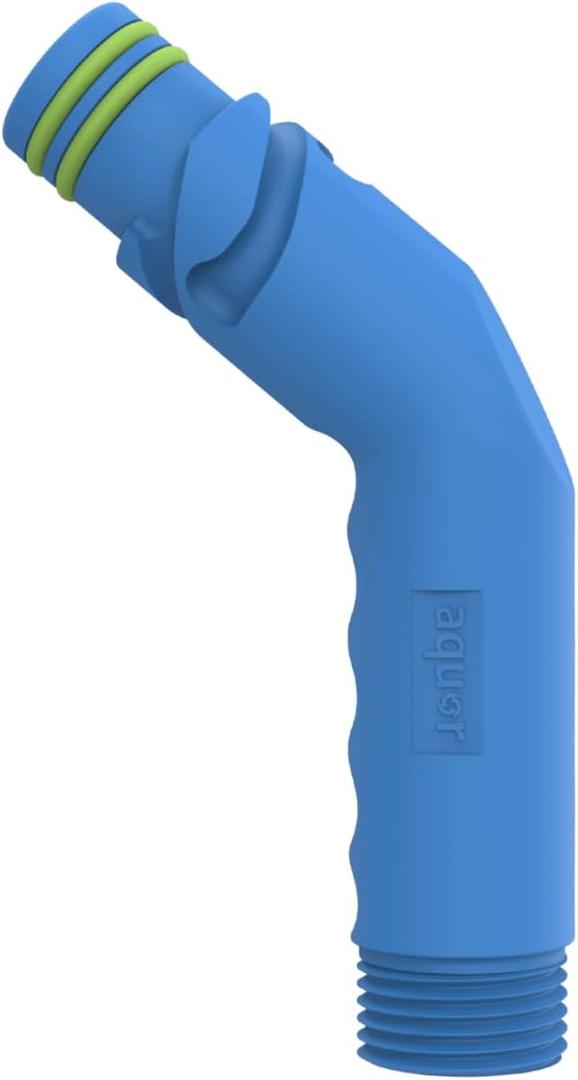 Aquor Angled Hose Connector, Garden Hose Connector with Check Valve, Backflow Prevention, Low Friction, Quick Connect Water Spigot for Aquor Hydrants
