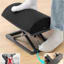 Truly Infinite Height Adjustable FootrestNo Bending NeededFoot Step-to-Adjust2.7"-13.1" HeightWashableFoot Rest Stool for Under Desk at Work, Office/Home/Gaming/Study Desk Essentials