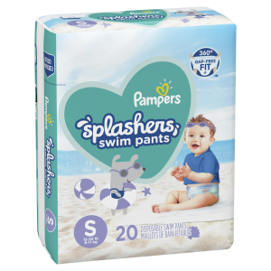Pampers Swim Diapers - Splashers - Size S, 20 Count, Gap-Free Disposable Baby Swimming Pants Pampers Swim Diapers - Splashers - Size S, 20 Count, Gap-Free Disposable Baby Swimming Pants