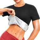 Junlan Waist Trainer Vest Women - Sweat Waist Trainer for Women Working Out Sweat Vest (Large, Silver)