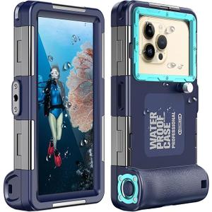 Waterproof Diving Phone Case, Waterproof Case for iPhone 17/16/15/14/13 Pro Max Plus,Professional [50ft/15m] Outdoor Snorkeling Underwater Surfing Photo Video Cover for iPhone Samsung Galaxy Teal