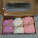 Newborn Photography Props - 3 Pcs Stretch Wraps, Professional Baby Photo Props, Long Ripple Wrap for 0-6 Months (Purple, White, Pink)