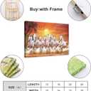 3 x OZIBGS Seven Lucky Running Wild Horses Wall Art Animal Posters Canvas Poster Bedroom Decor Sports Landscape Office Room Decor Gift Frame-style 08x12inch(20x30cm)