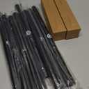 2 Pack Heavy Duty Curtain Rods for Windows 28 to 48 Inch, 1 Inch Black Adjustable Curtain Rod Set with Easy Installation and Modern Design (A1,Black,30-60",2Pack)