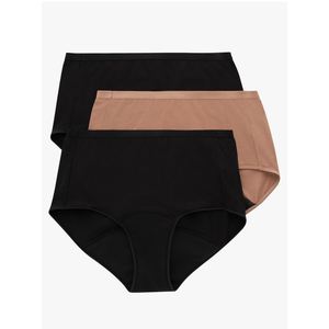 Hanes womens Comfort, Period. Underwear, Bikini Period Underwear, Super Leaks Period Underwear, 3-pack, Size 7/L